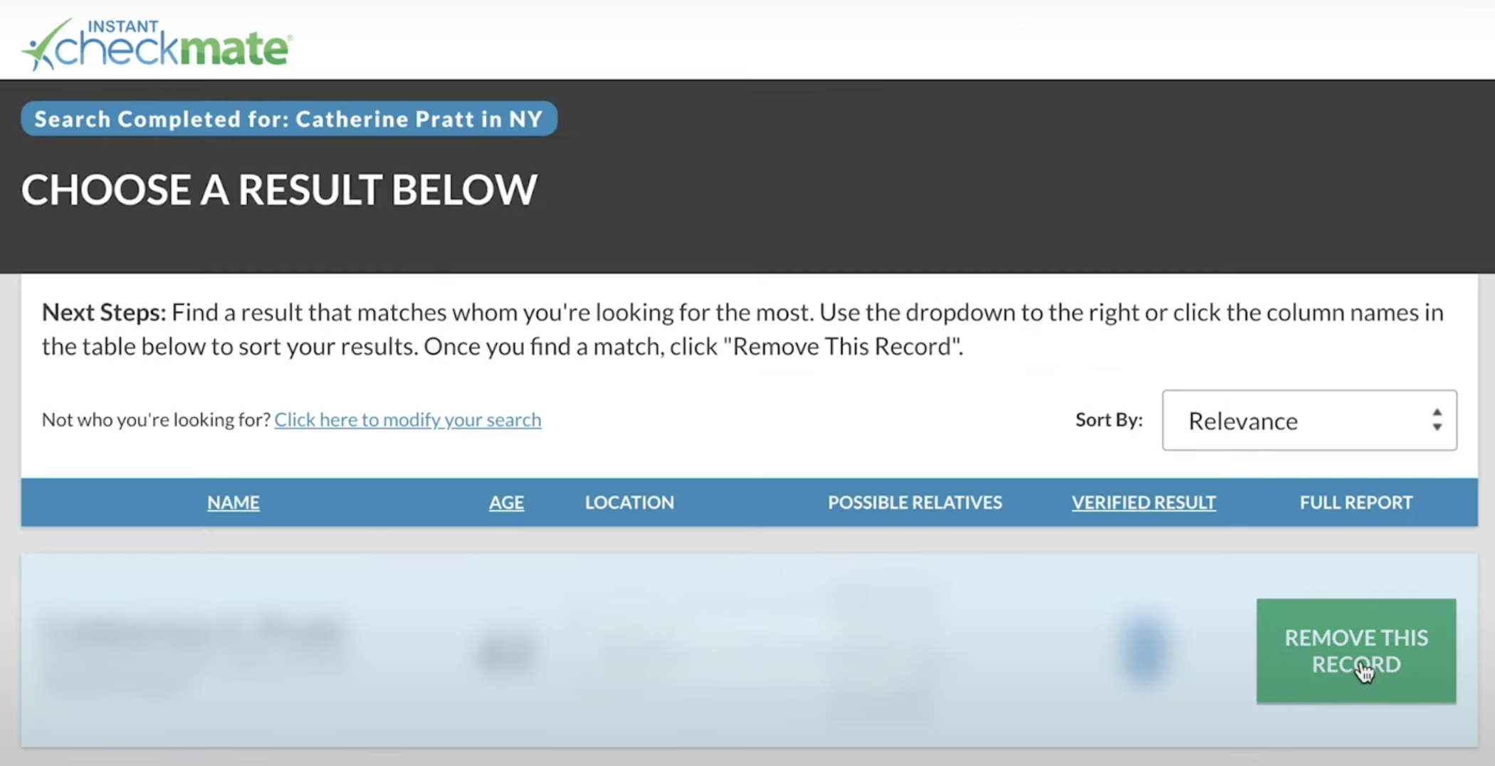 Instant Checkmate data remval guide